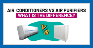 an air conditioner next to an air purifier