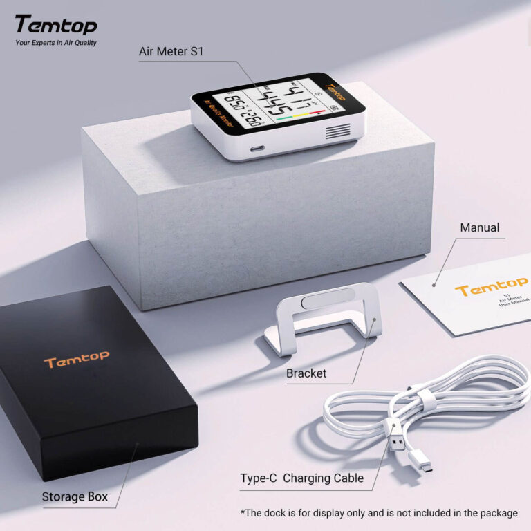 Temtop S1 - Indoor Air Quality Monitor (PM2.5, AQI, Humidity, Temperatur) - Image 5