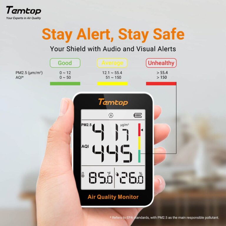 Temtop S1 - Indoor Air Quality Monitor (PM2.5, AQI, Humidity, Temperatur) - Image 4