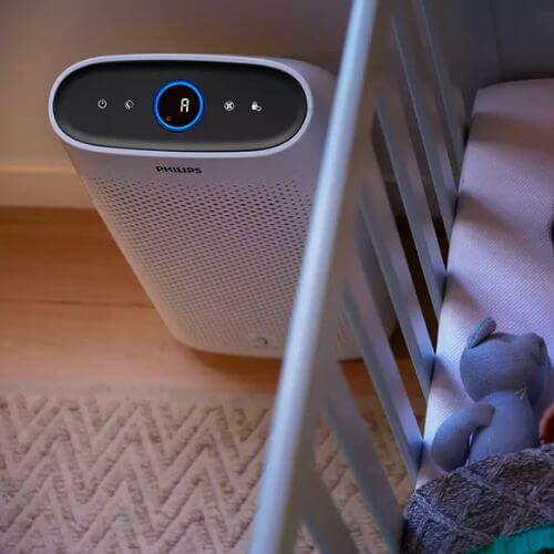 Philips AC1215 next to a bedroom