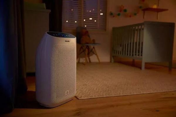 Philips AC1215/20 air purifier in a bedroom
