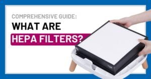 a hepa filter inserted in an air purifier