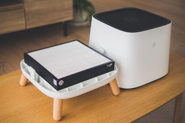 Sqair opened with a HEPA filter