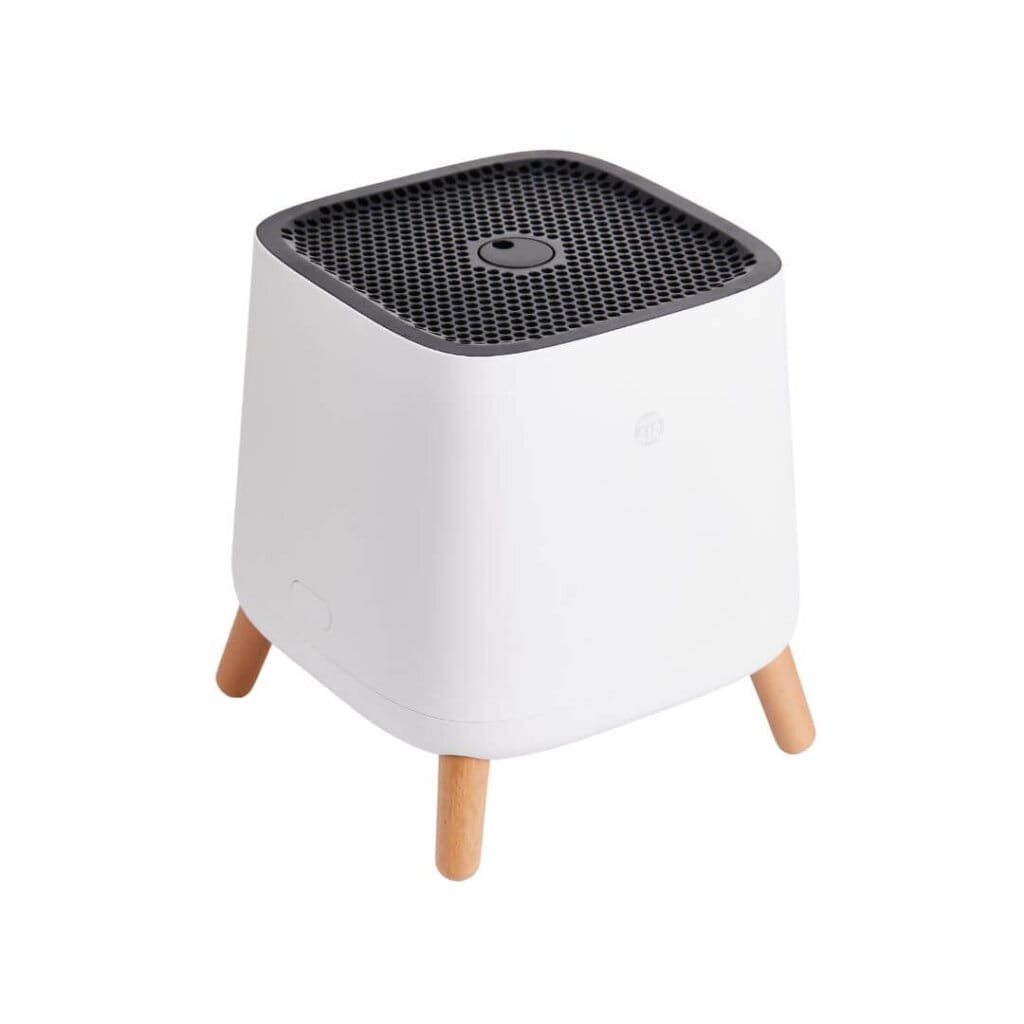 sqair air purifier on white background