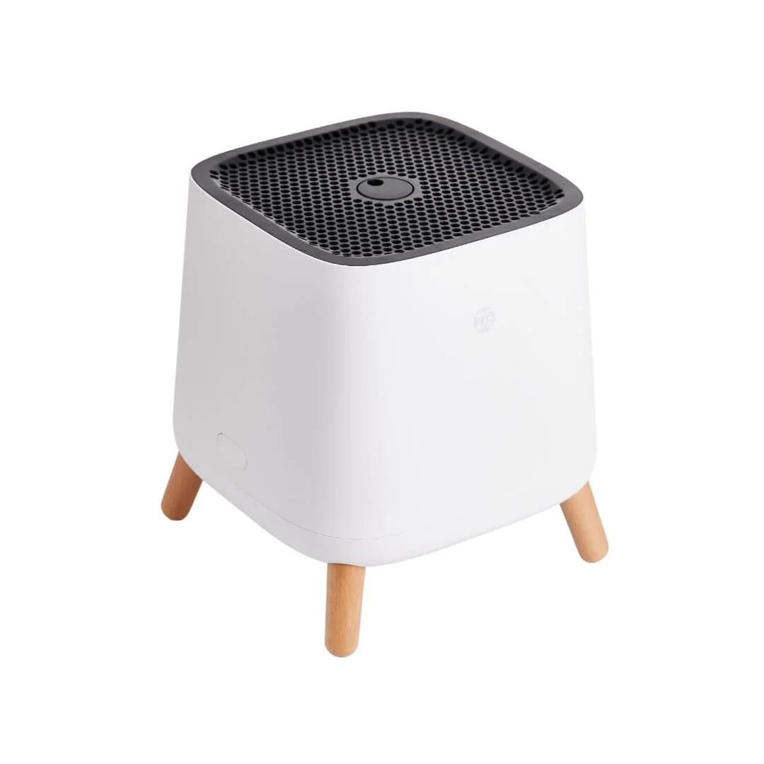 sqair air purifier on white background