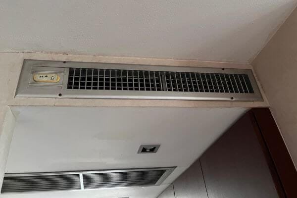 a central air conditioner system in a condo building