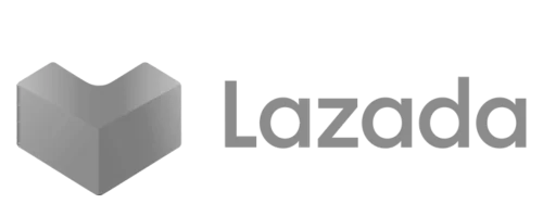 lazada logo black and white on white background