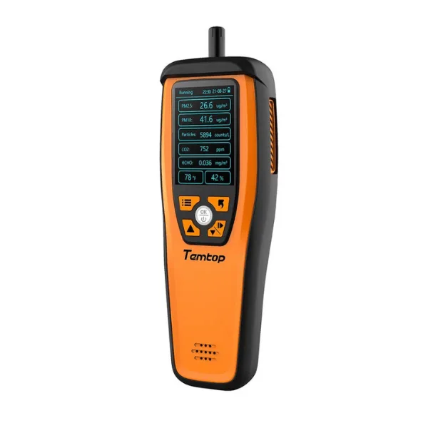temtop m2000 (2nd) air quality monitor on white background