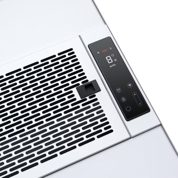 strato ceiling air purifier close up of touchscreen panel