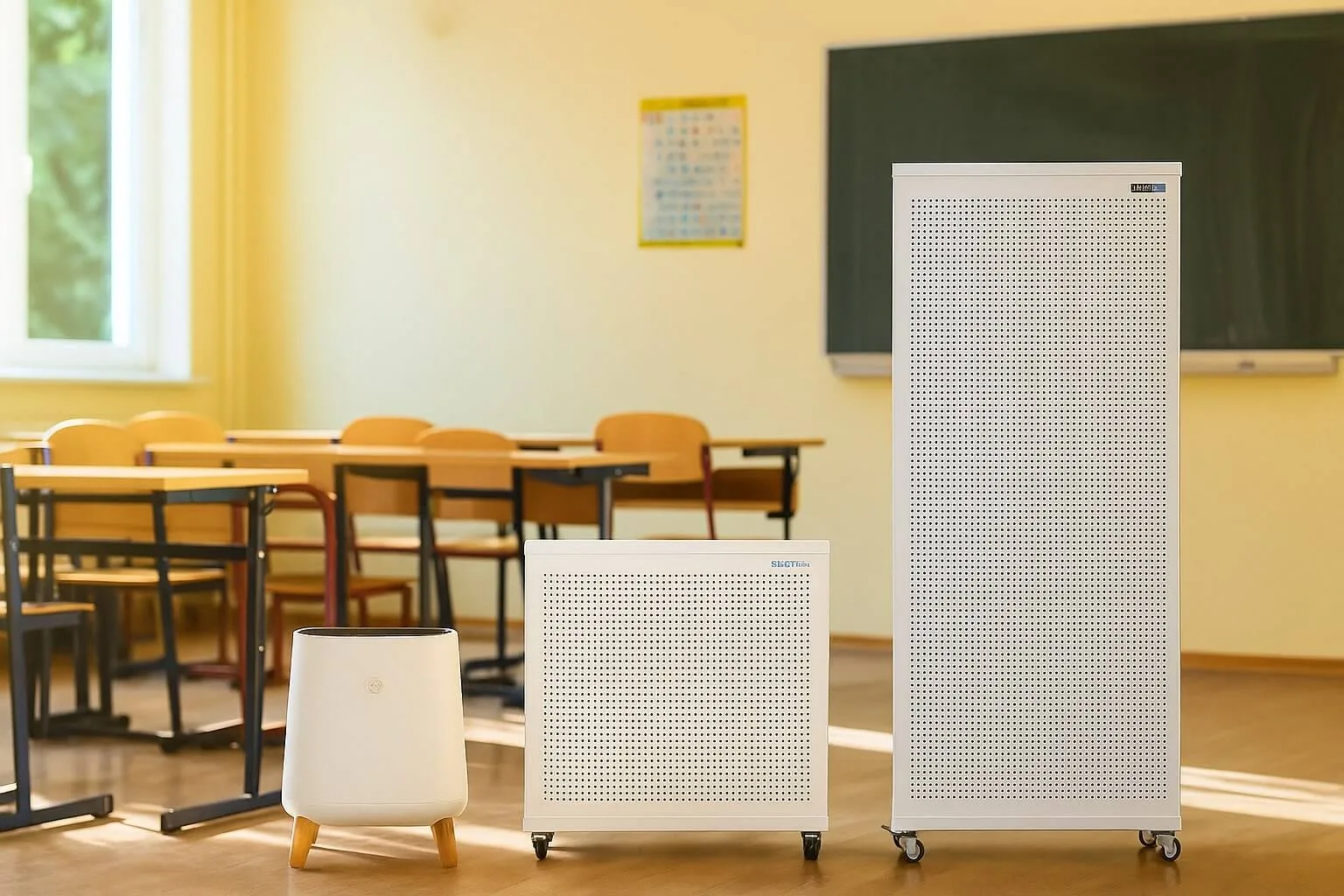 เครื่องฟอกอากาศ Smart air ในห้องเรียน